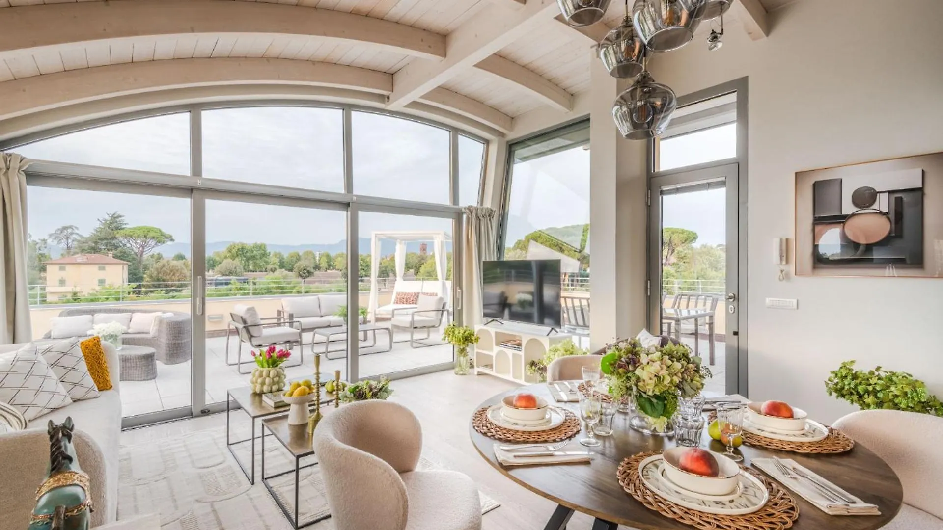 Luce Terrace Panoramic Loft With Elevator, Park In Lucca Apartment Italy